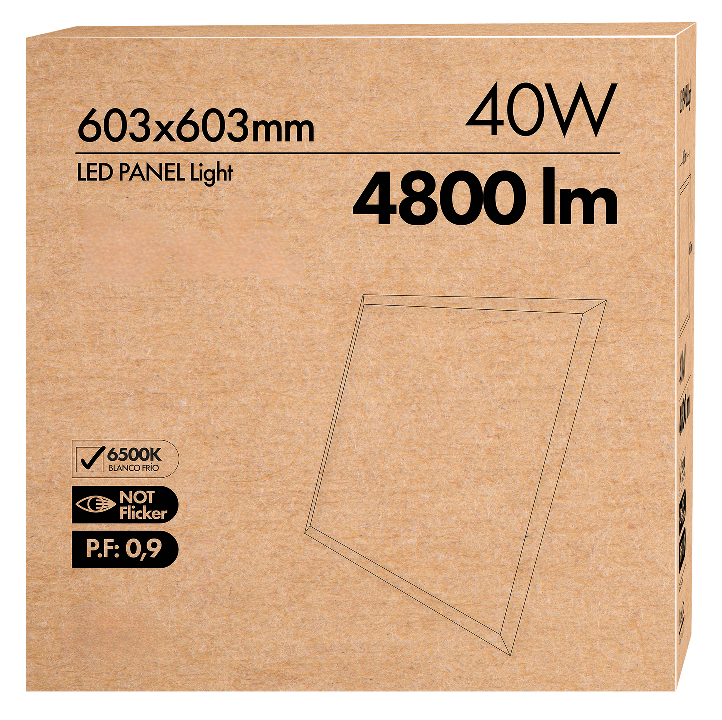 Panel LED 40W 60,3x60,3 cm – Luz Fría 6500K