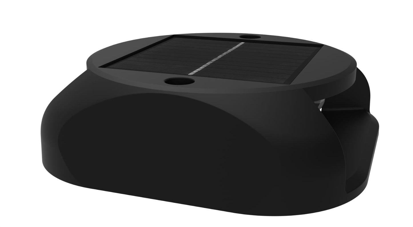 Pack 4 Demarcador Solar Led 3000k Ip65 Jardines Y Caminos Negro