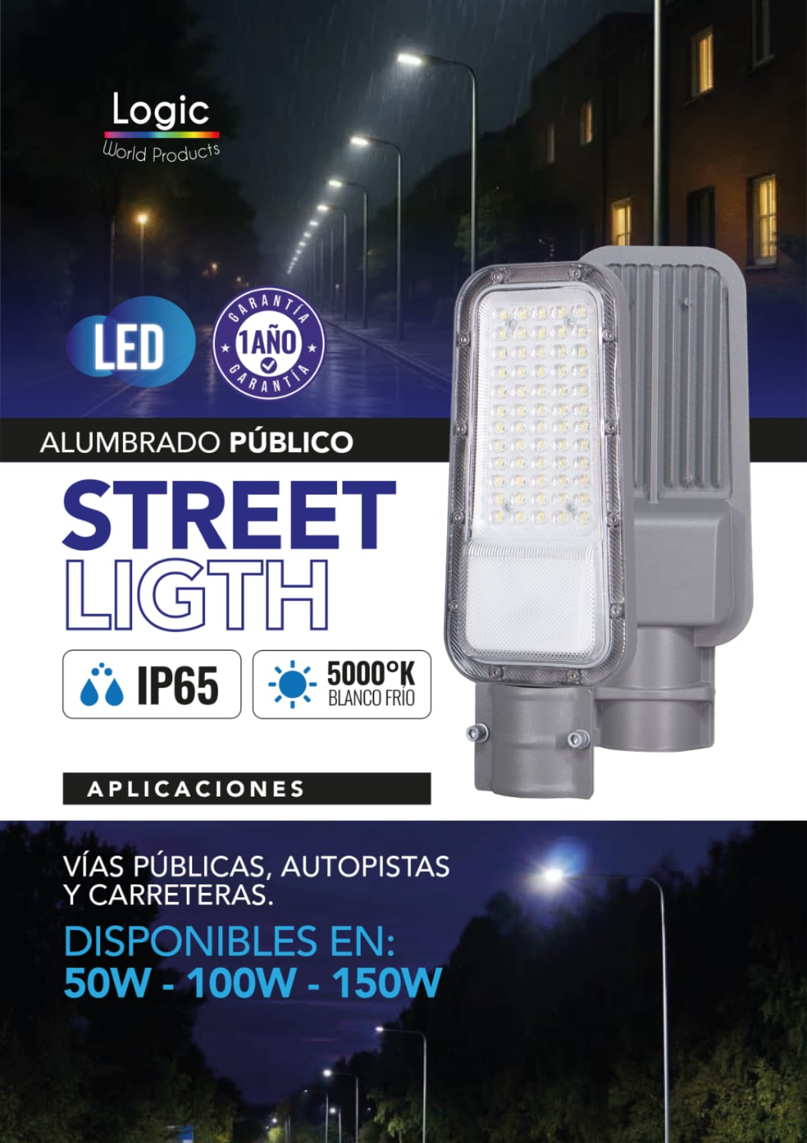 Luminaria Publica Led Street Light 100 W - 220v