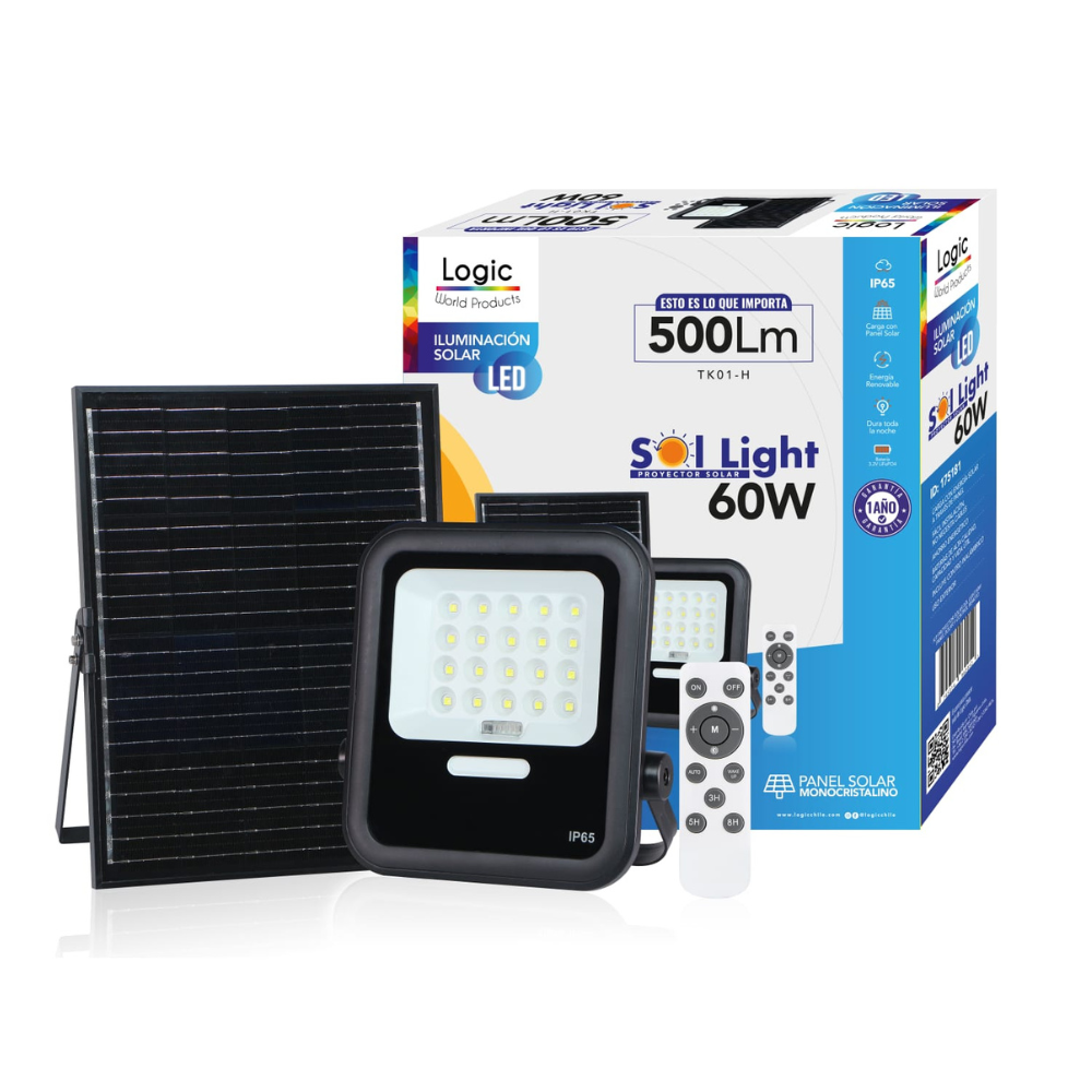 FOCO LED EXTERIOR Area Solar SOL LIGHT de 60W