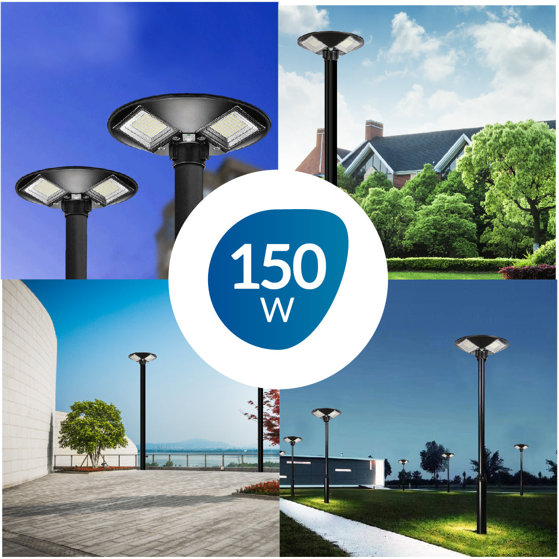 Farola Solar Pagoda S07 150W para Condominios, Patios y Jardines