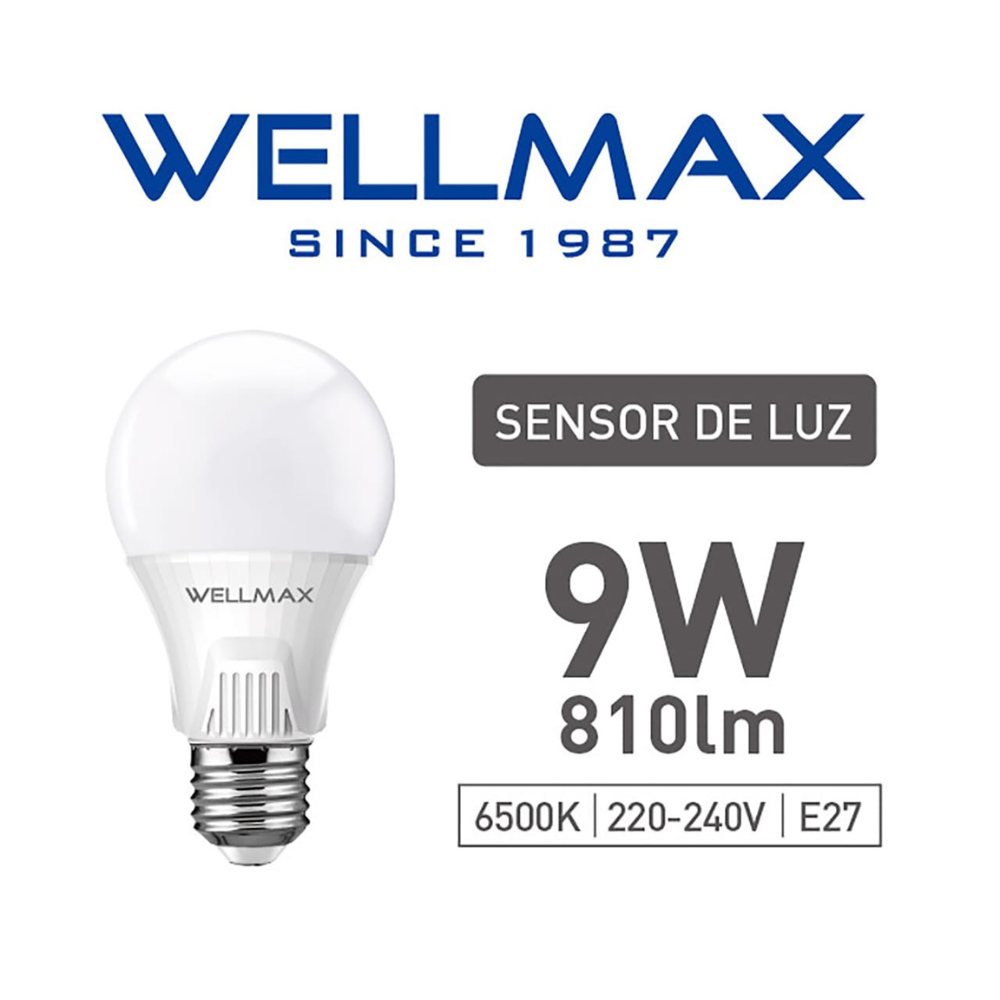 PACK 3 AMPOLLETAS LED SENSOR LUZ CREPUSCULAR 9W