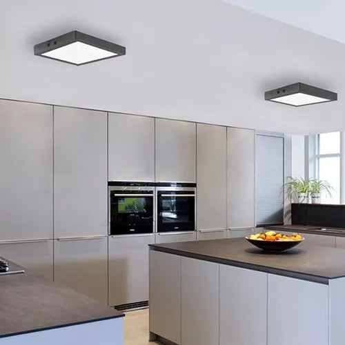 Foco Led Panel Plafon Sobrepuesto Cuadrado 24w Luz Fria
