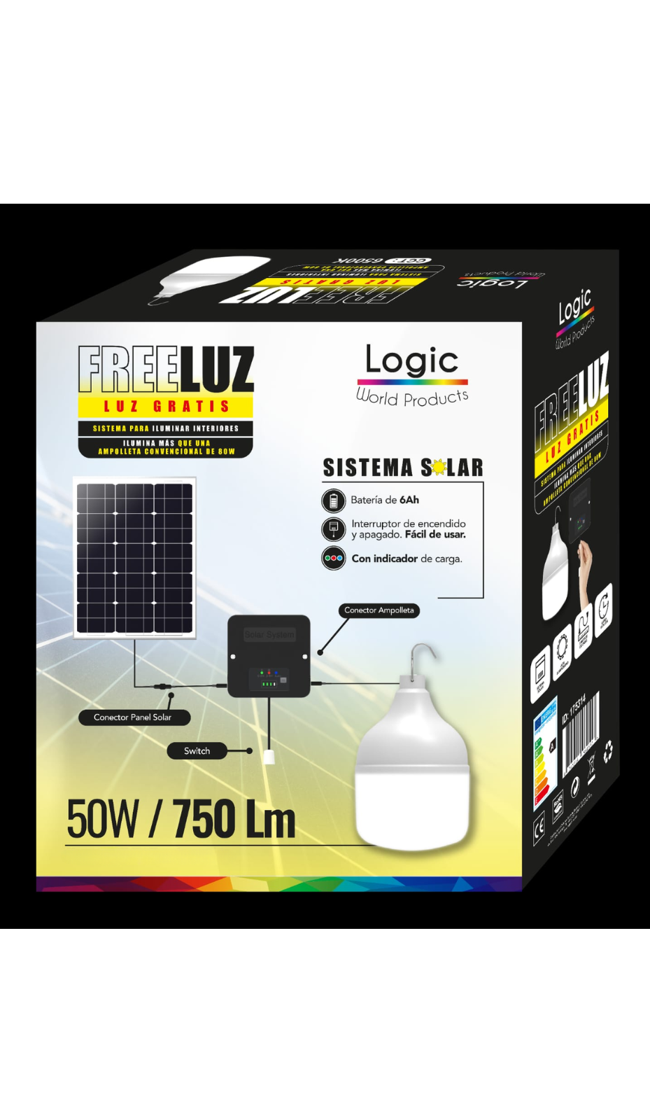 Ampolleta De Emergencia Solar Led Freeluz 100w