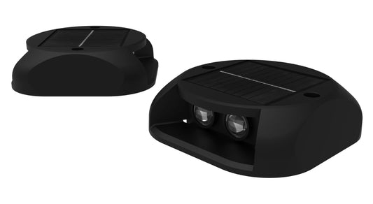 Demarcador Solar Led 3000k Ip65 Jardines Y Caminos Negro