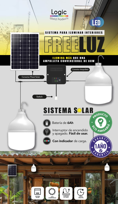 Ampolleta De Emergencia Solar Led Freeluz 100w