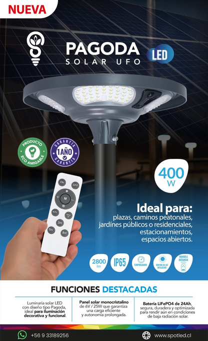 PAGODA SOLAR UFO 400W