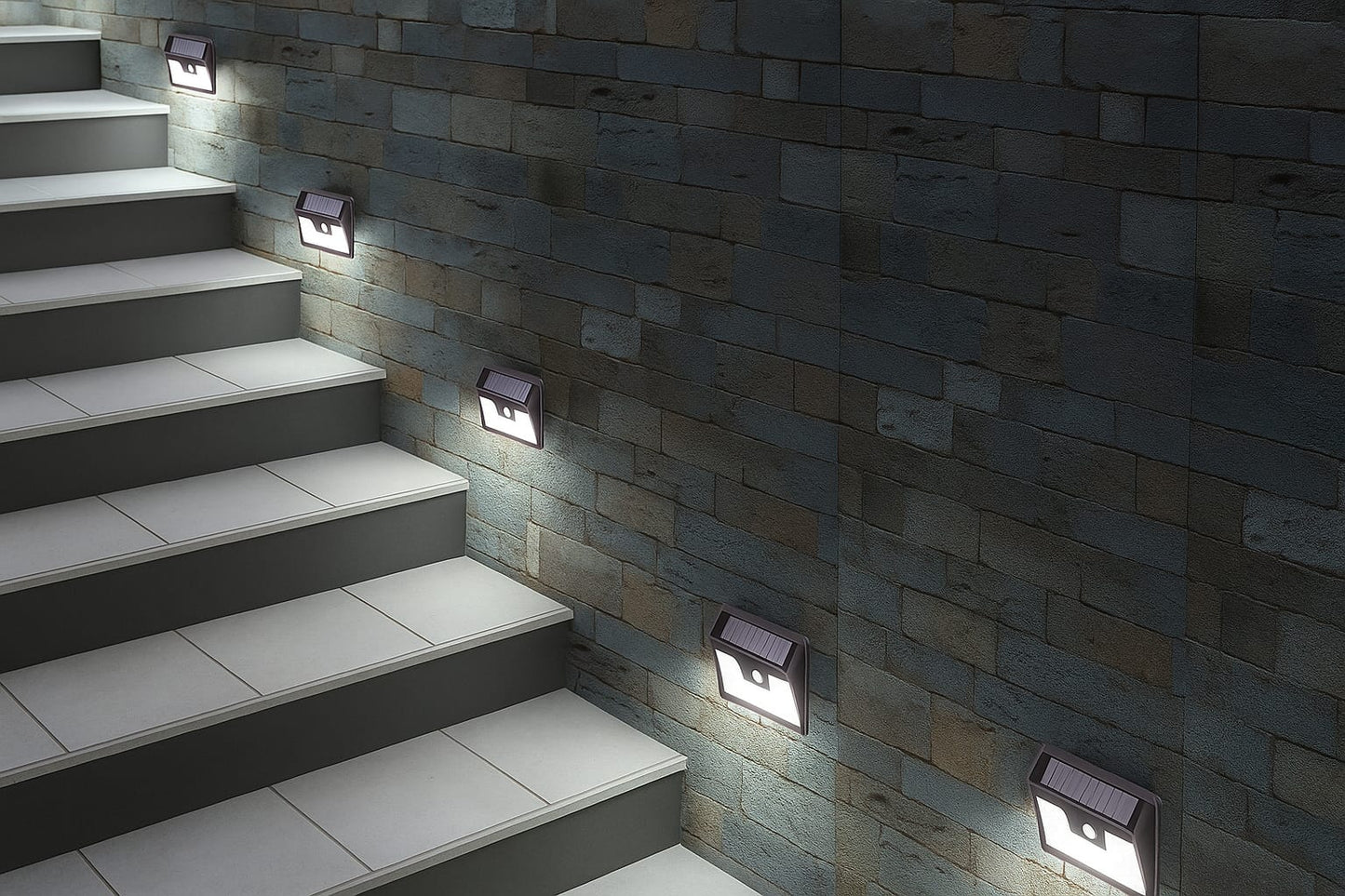 Aplique Solar de Muro con Sensor de Movimiento