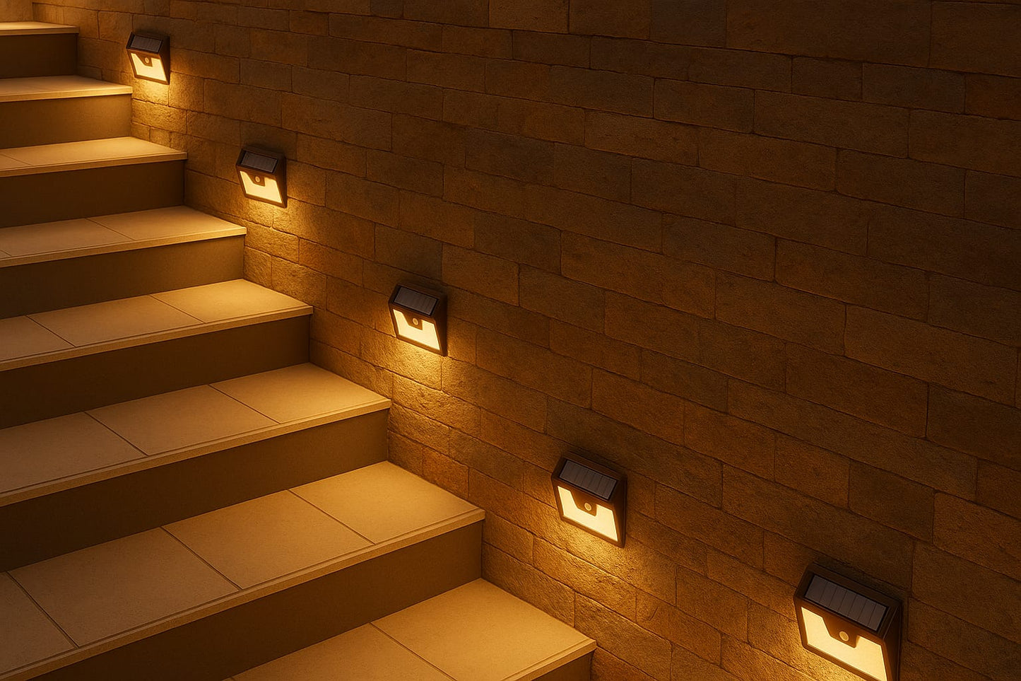 Aplique Solar de Muro con Sensor de Movimiento