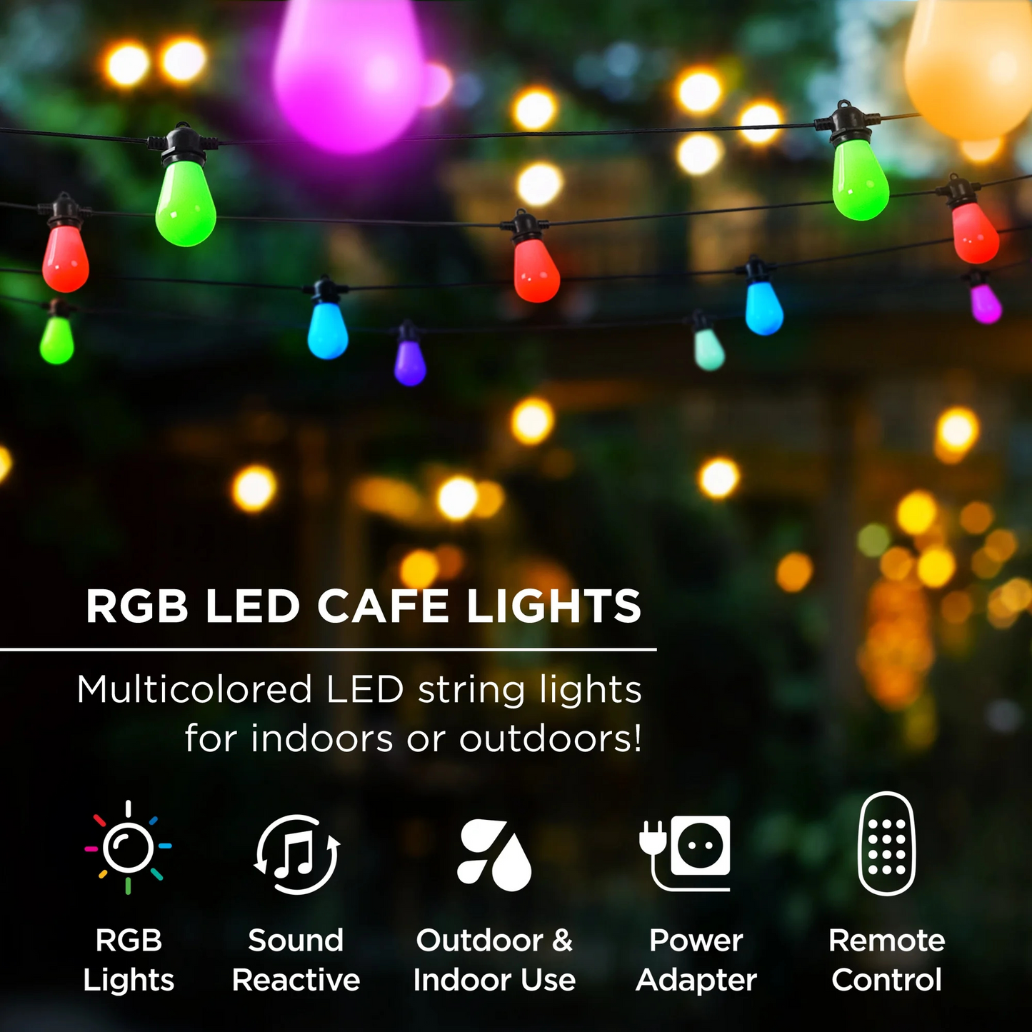Luces Smart Led Guirnaldas 15 Metros, 25 Ampolletas S14
