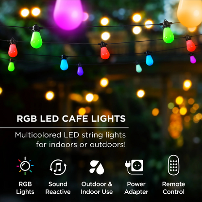 Luces Smart Led Guirnaldas 15 Metros, 25 Ampolletas S14