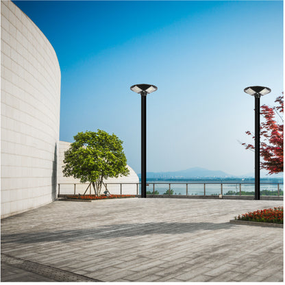Farola Solar Pagoda S07 150W para Condominios, Patios y Jardines